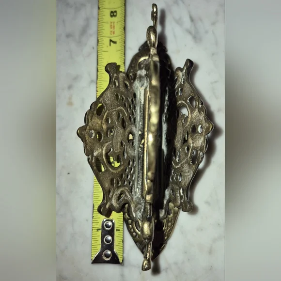 Vintage 1960s Brass Filigree Cherub Bill Letter Napkin Holder Organizer MCM - Picture 3 of 4